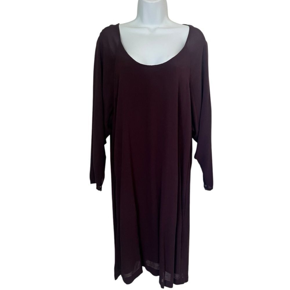 NWT James Perse Burgundy Long Sleeve With Pockets Dress Size 2 (Medium)